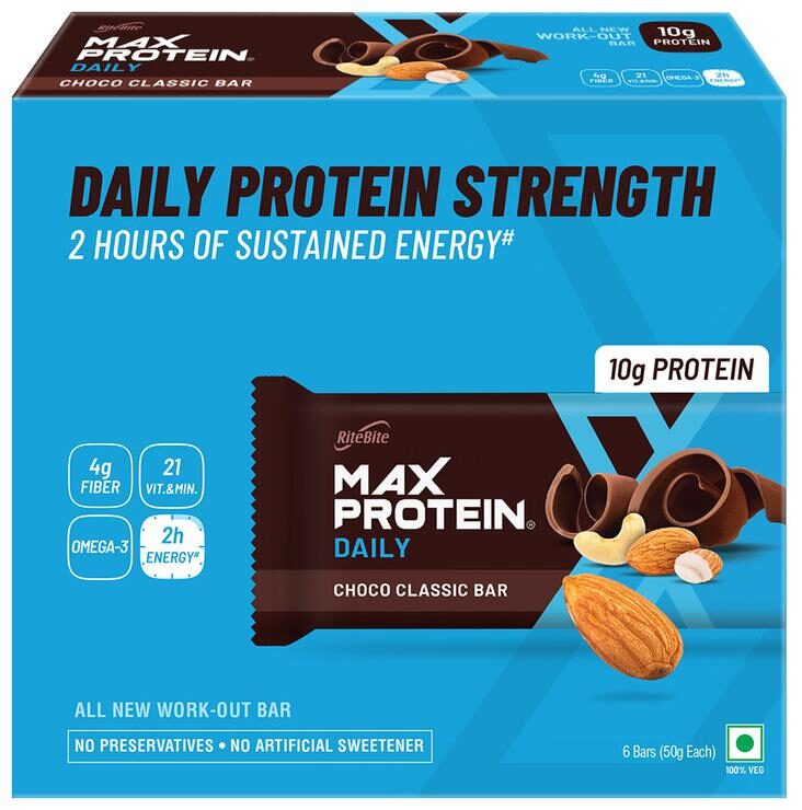 

Ritebite Max Protein Daily Choco Classic Bars 300g