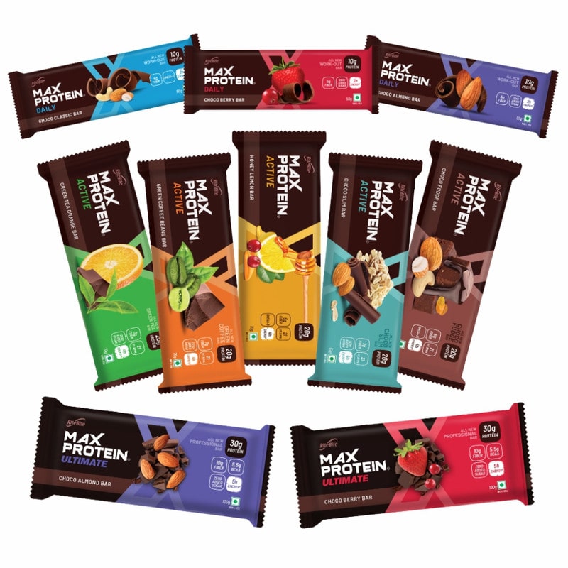 

RiteBite Max Protein Assorted Bars Pack of 10 (1 pcs of Each Variant)