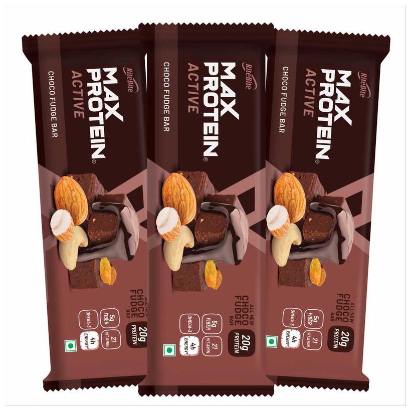 

RiteBite Max Protein Active Choco Fudge Bar 75g- (Pack of 3)