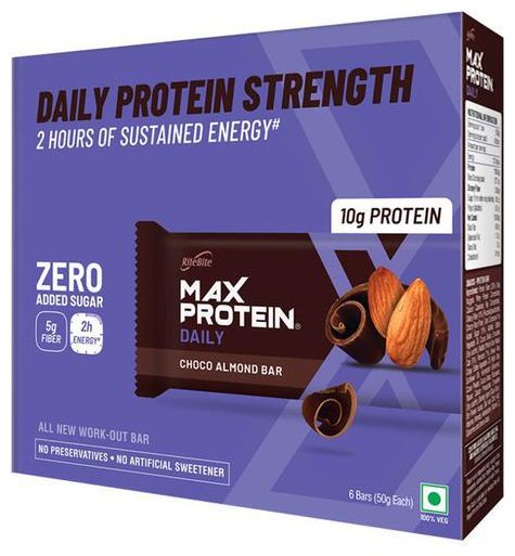 

RiteBite Max Protein Daily Choco Almond Bars 50 g (Pack of 6)