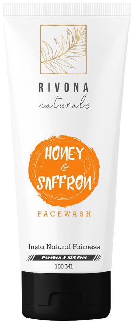 

Rivona Naturals Best Fairness Face Wash Cleanser for Men and Women - Natural Skin Whitening and Brightening - Gently Cleanse and Ultra Glow - With Premium Honey and Saffron Paraben SLS Free 100 ml