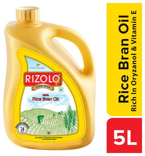 

Rizolo Rice Bran Oil - Rich In Oryzanol Vitamin E 5L