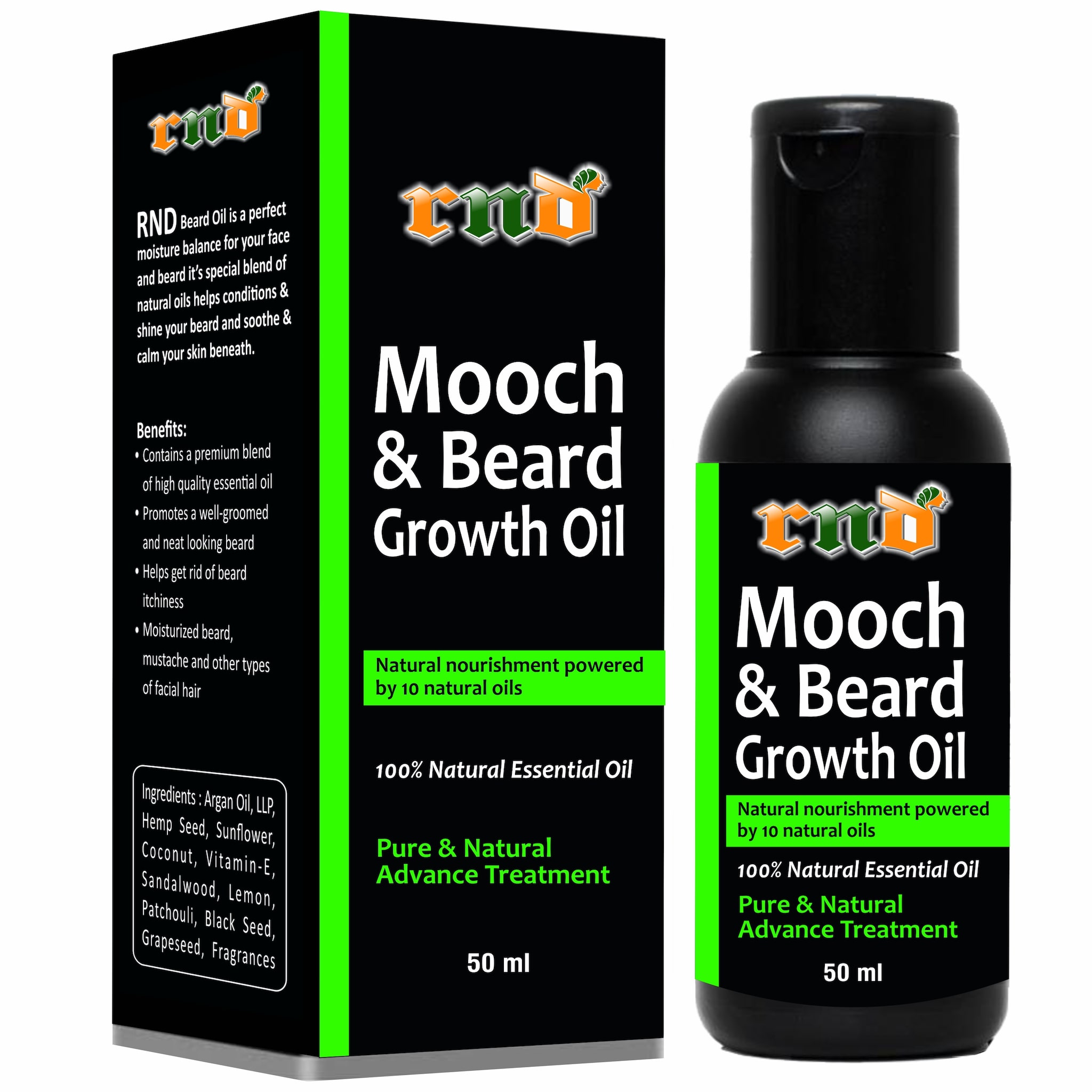 

RND Mooch and Beard Growth Oil Hair Oil (50 ml)