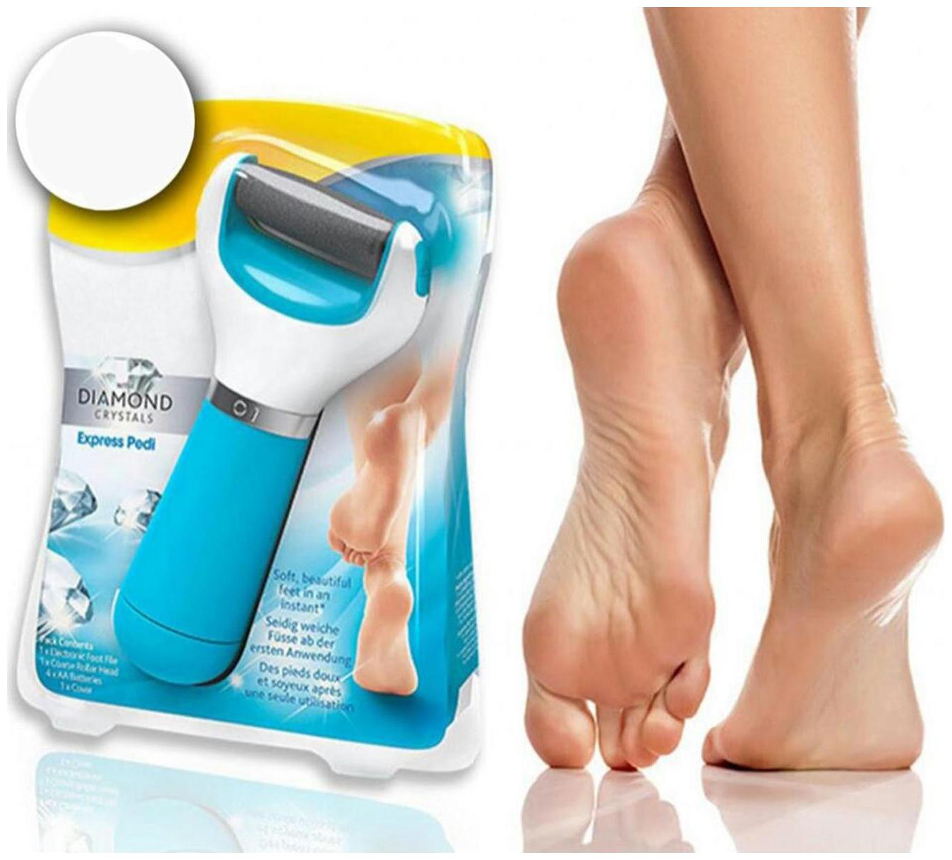

Roller Scholl Velvet Smooth Electronic Nail Care System Pedicure Manicure Foot File Buff Smoother Shine Tool with Diamond Crystal Dead skin Callus Remover