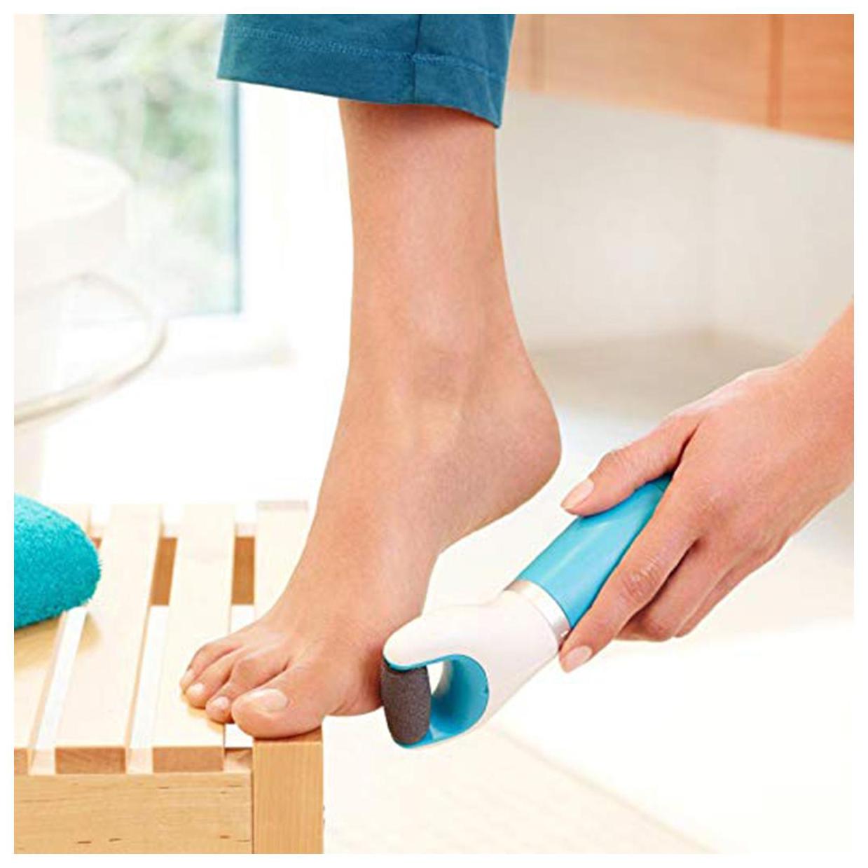 

Roller Scholl Velvet Smooth Electronic Nail Care System Pedicure Manicure Foot File Buff Smoother Shine Tool with Diamond Crystal Dead skin Callus Remover