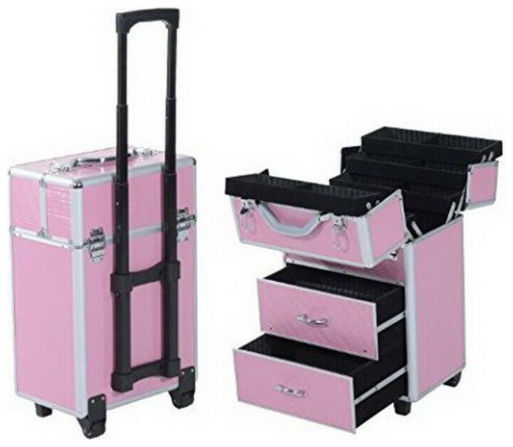 Buy Rolling Makeup Case Train Lockable Cosmetic Jewelry Organizer