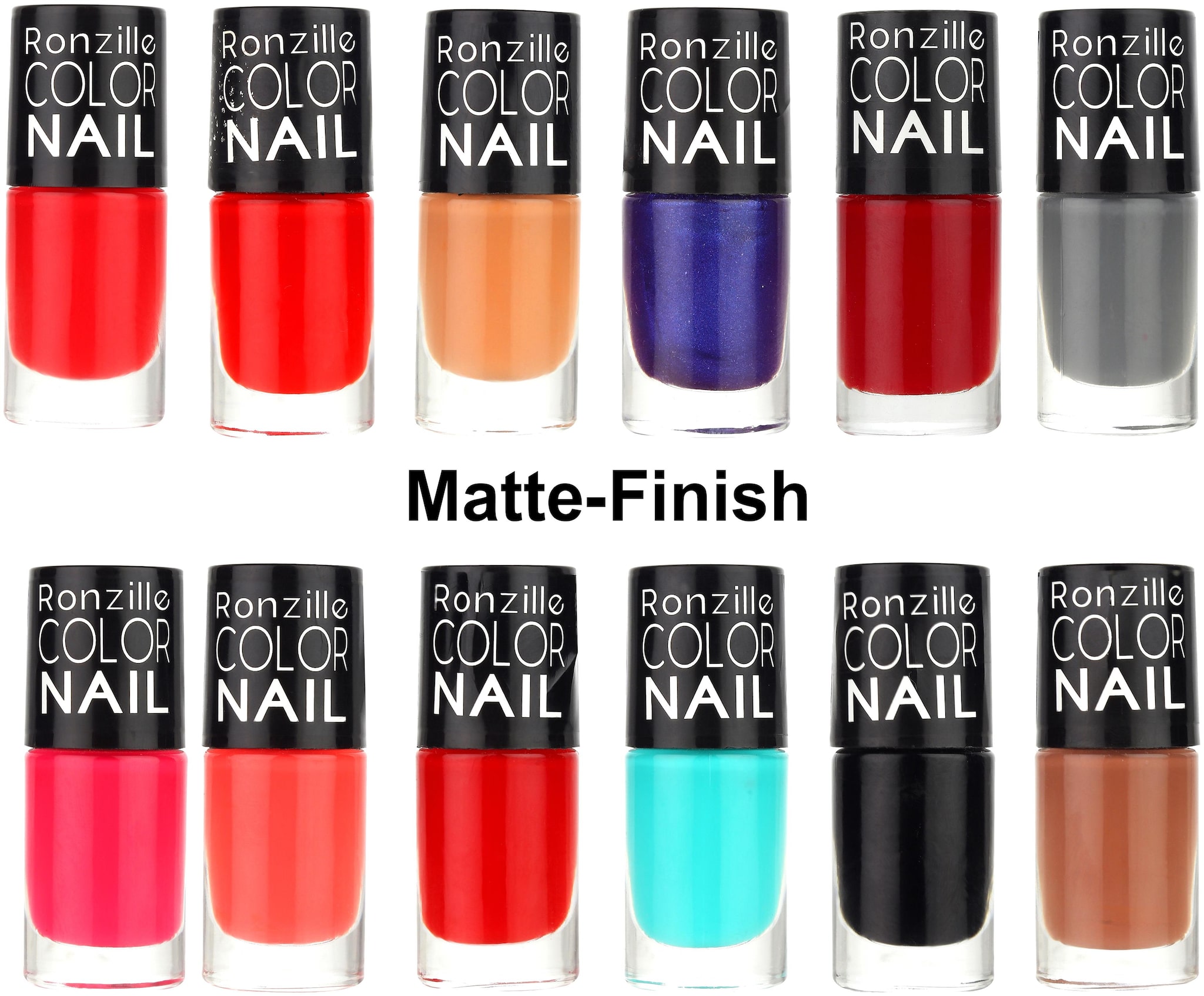 

Ronzille Color Nail Quick Dry One Stroke Premium Nail Paint 6 ml (Combo D ) (Pack of 12)