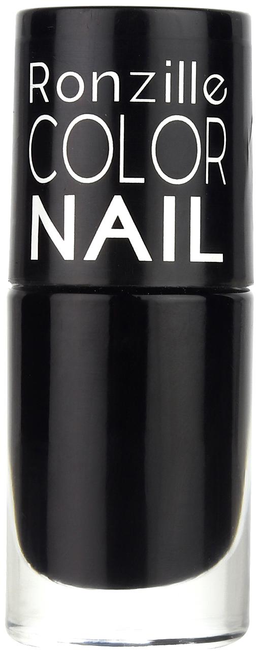 

Ronzille High-Shine Long Lasting Non Toxic Professional Nail Polish Rich Black Hue (Black) 6ml