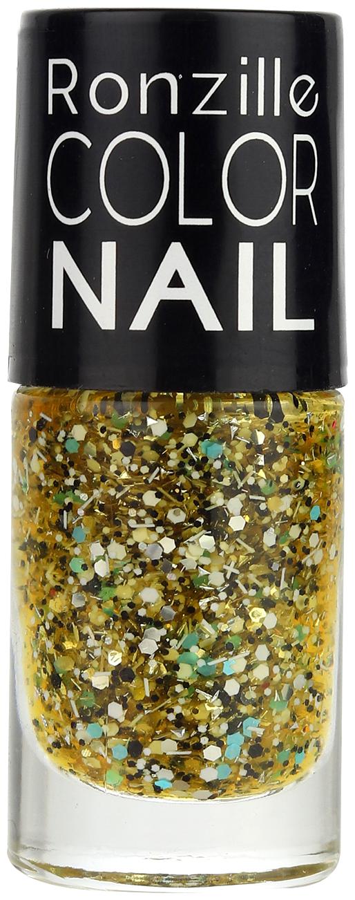 

Ronzille High-Shine Glitter Long Lasting Non Toxic Professional Nail Polish Slime Time (Green) 6ml