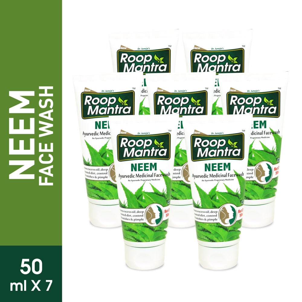 

Roop Mantra Neem Face Wash 50ml Pack Of 7 - For Men Women