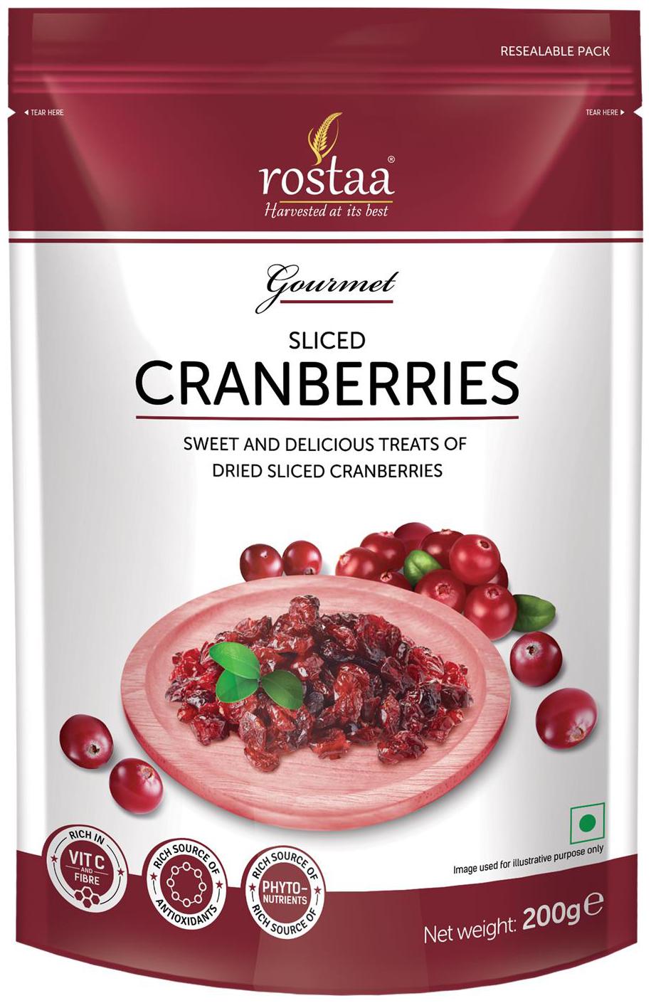 

Rostaa Cranberries Sliced 200g
