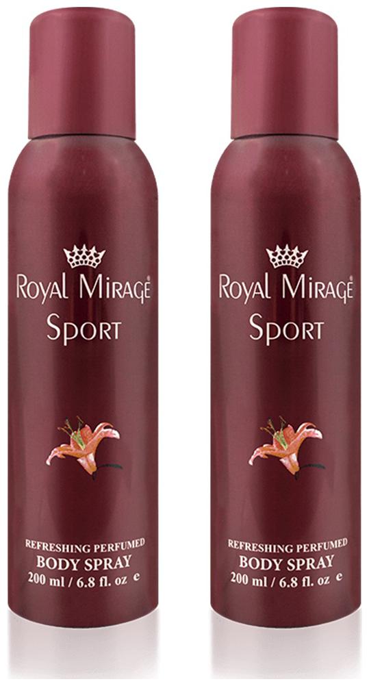 

Royal Mirage Body Spray Sport (200 ml) Pack of 2