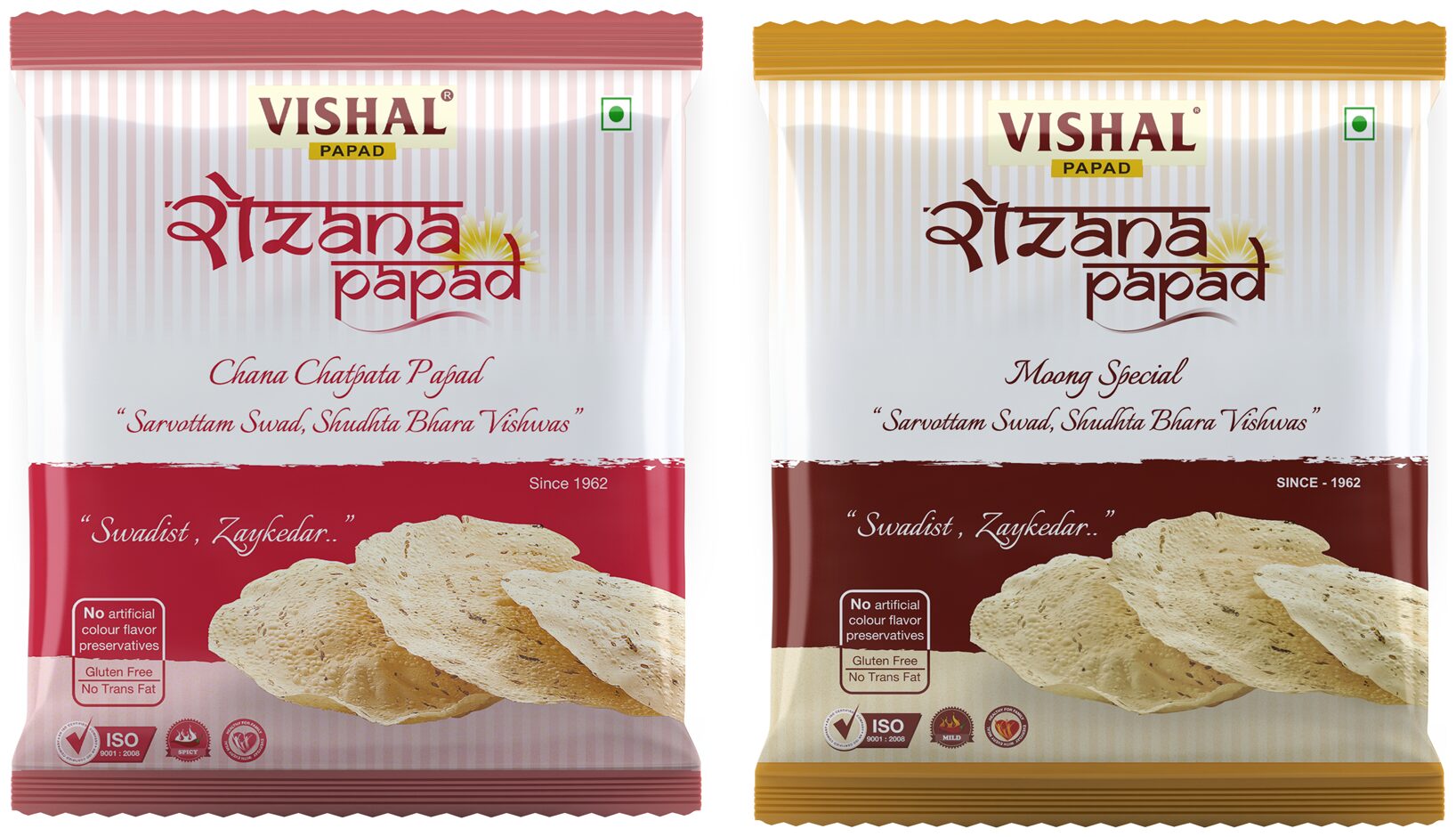 

Rozana Papad Moong Special and Chana Chatpata - (400gm Pack of 2)