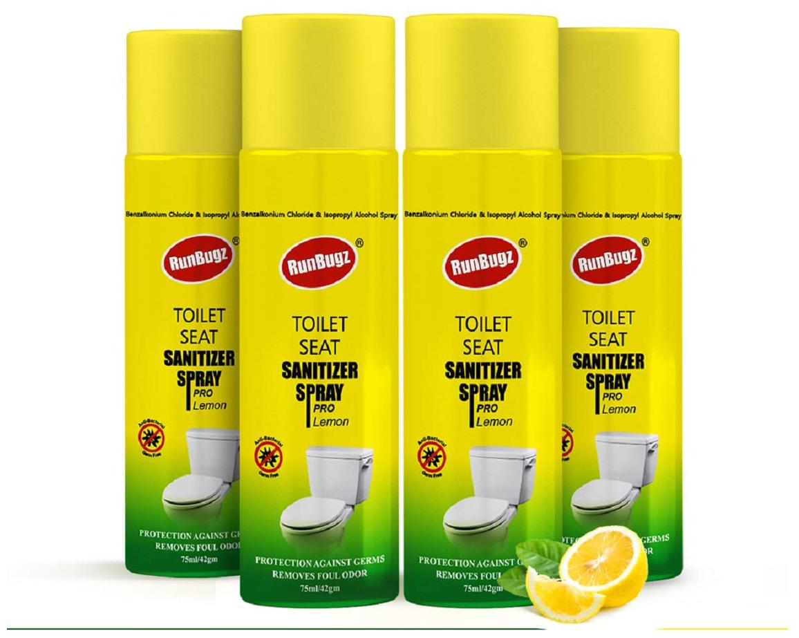

RunBugz Toilet Seat Sanitizer Spray (75 ml) - (Pack of 4)