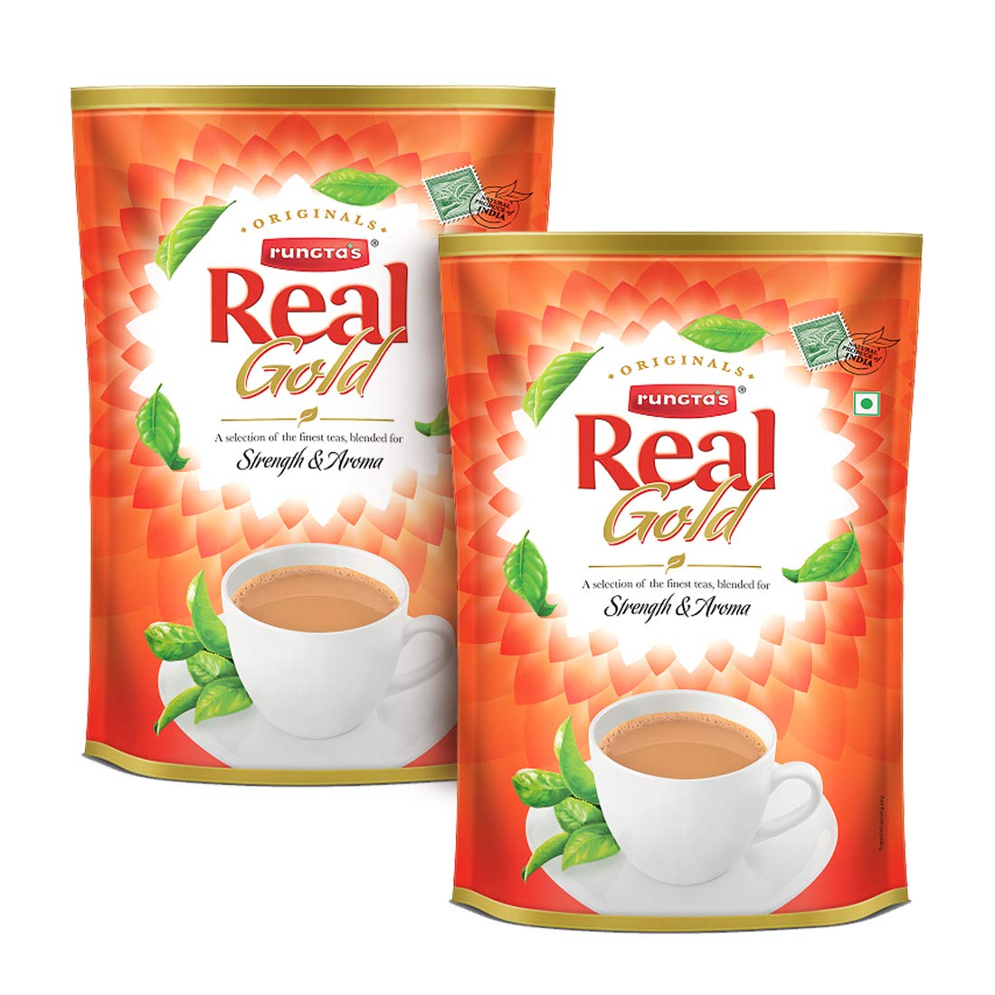 

Rungta s Real Gold Premium Quality Black Tea 1kg (Pack of 2)