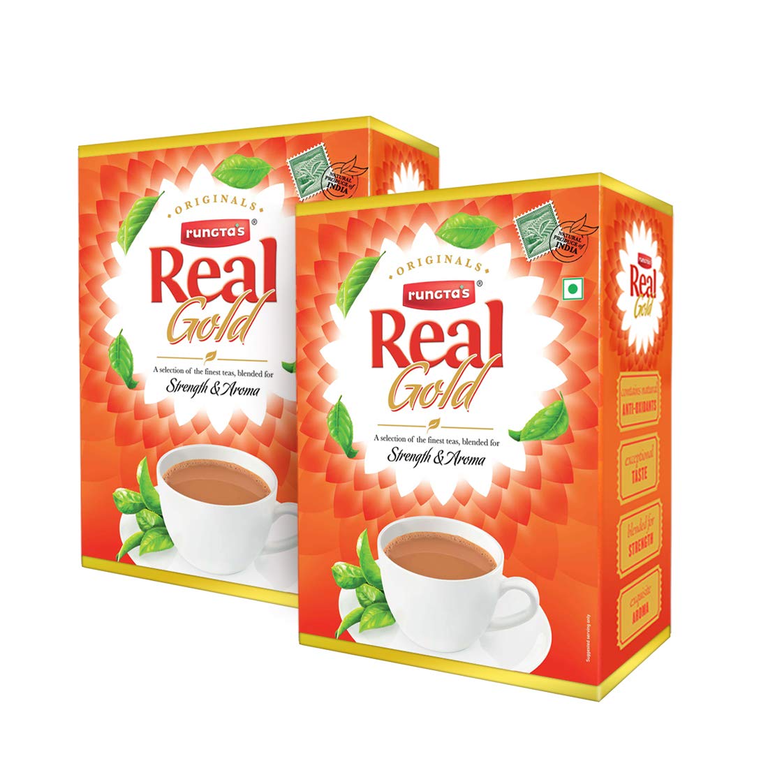 

Rungta s Real Gold Premium Quality Black Tea 250g Box (Pack of 2)