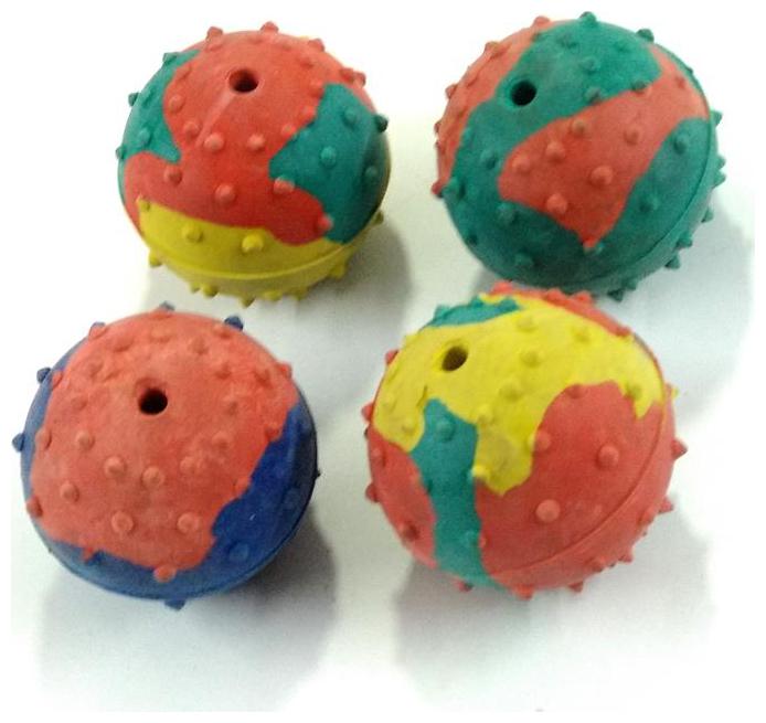 

S N Enterprises Sne1118 Diameter 8 12 cm (3 2 inch) Big Musical Ball Combo Of 4 (Color Assorted Pack Of 4) For Pets