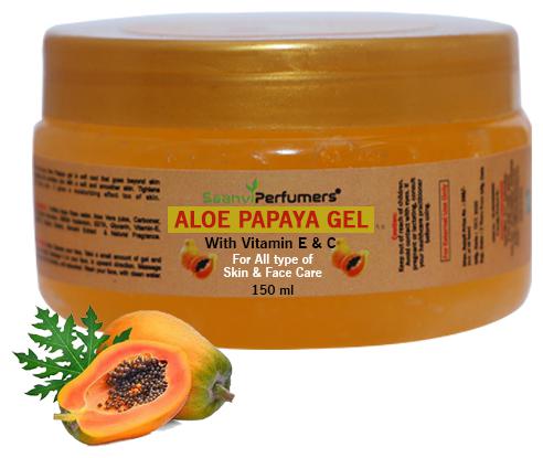 

Saanvi Perfumers Papaya Gel With Vitamin E C For Skin Lightening Moisturizer 150 ml (Pack Of 1)