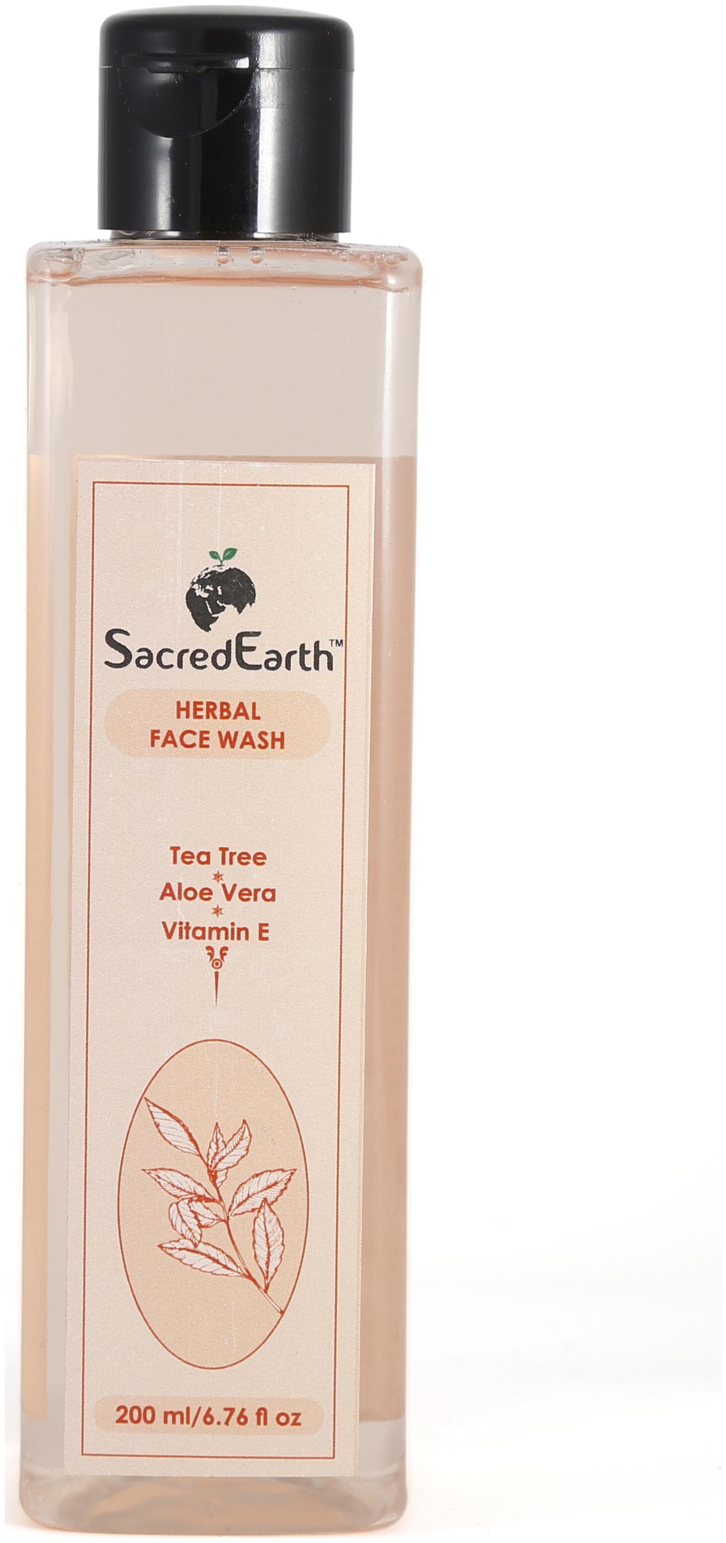 

SacredEarth Herbal Face Wash - With Tea Tree Aloe Vera and Vitamin E- 200ml