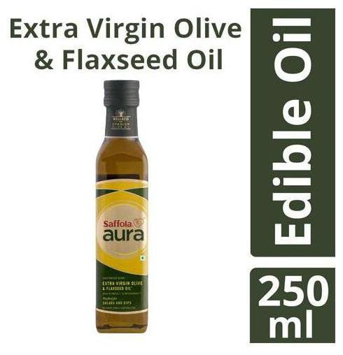 

Saffola Aura Extra Virgin Olive Flaxseed Oil 250 ml