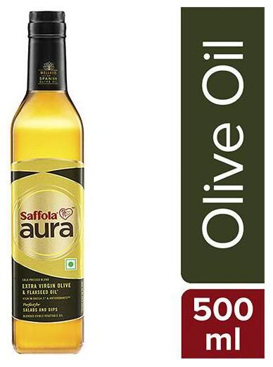 

Saffola Aura Extra Virgin Olive Flaxseed Oil 500 ml