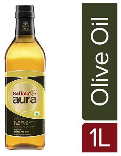 

Saffola Aura Extra Virgin Olive Flaxseed Oil 1 L