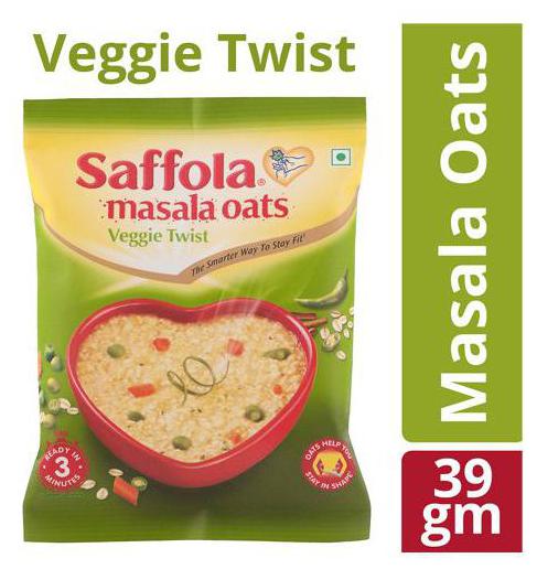 

Saffola Masala Oats Veggie Twist 39 Gm