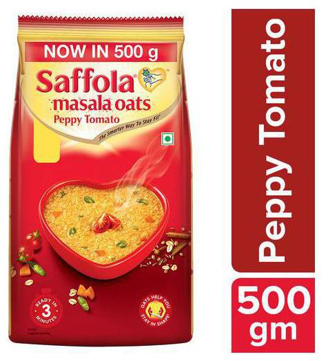 

Saffola Masala Oats - Peppy Tomato 500 g