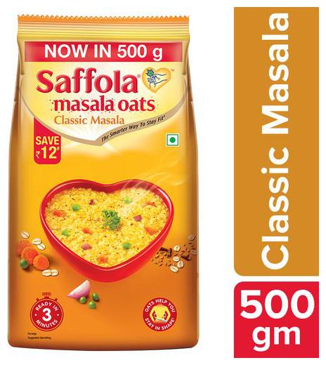 

Saffola Masala Oats - Classic Masala 500 g