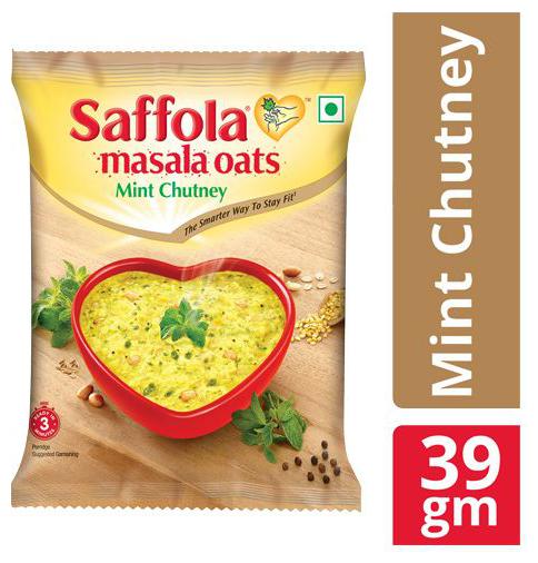 

Saffola Masala Oats - Mint Chutney 39 g
