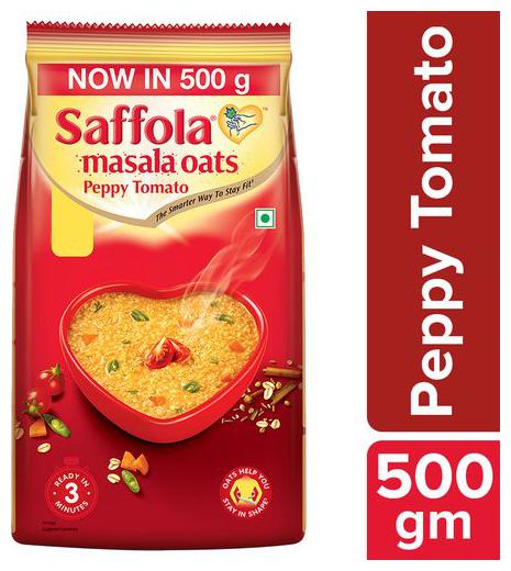 

Saffola Masala Oats - Peppy Tomato 500 g