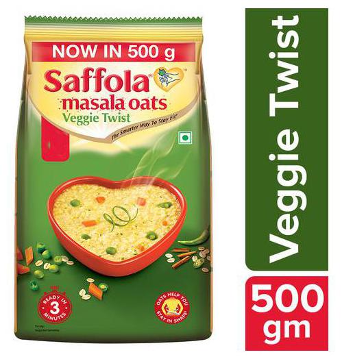 

Saffola Masala Oats - Veggie Twist 500 g