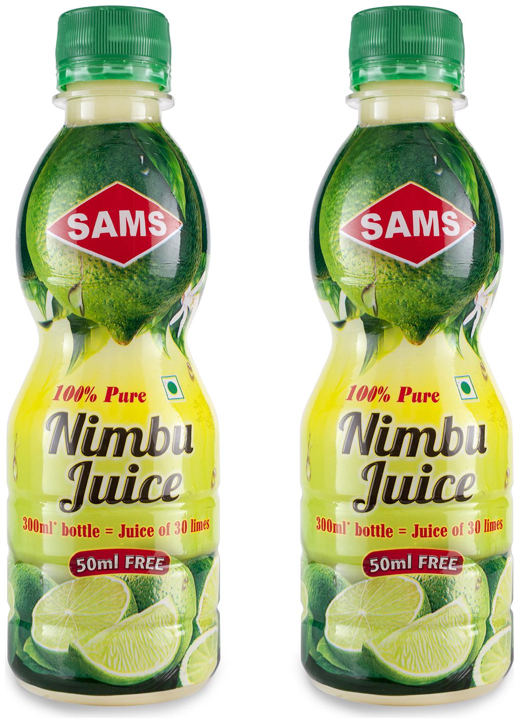 

Sams Fresh and Healthy Lemon juice Rich in Vitamin C Highly recommended in Summer to hydrate and Rejuvenate 300ml (Pack of 2)