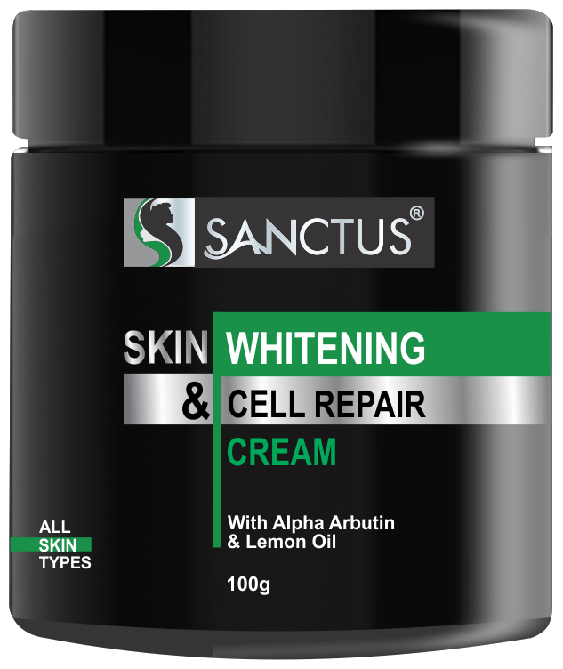 

SANCTUS Advanced Skin Whitening Cell Repair Cream -(Enriched with Lemon Oil Alpha Arbutin Hydrolyzed Protein) 100g