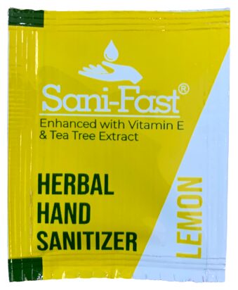

Sanifast Herbal Hand Sanitizer Sachet 1 5ml ( Pack of 100 )