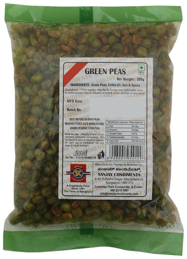 

Sanjay Namkeen - Green Peas 200 g