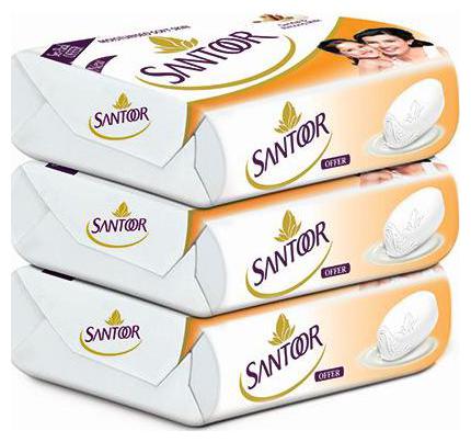 

Santoor Bathing Soap - Sandal Almond Milk 450 g