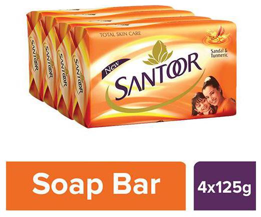 

Santoor Sandal Turmeric Soap 125 g (Pack of 4)