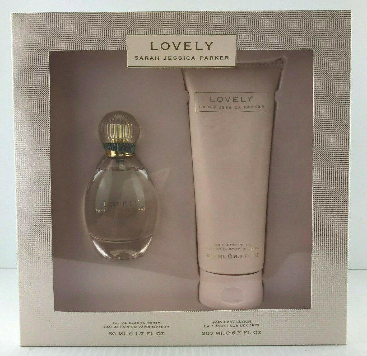 

SARAH JESSICA PARKER LOVELY 2PC GIFT SET EDP SPRAY 1 7 LOTION 6 7 NEW IN W BOX