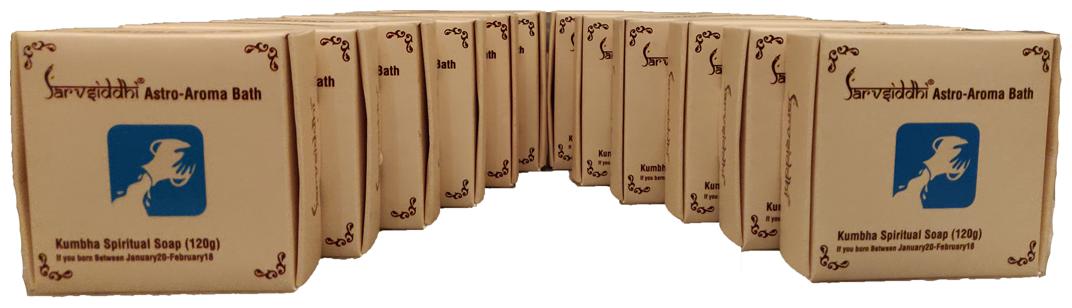 

SARVSIDDHI Kumbha Astro Aroma Bath Natural Handmade Soap Set Of 12