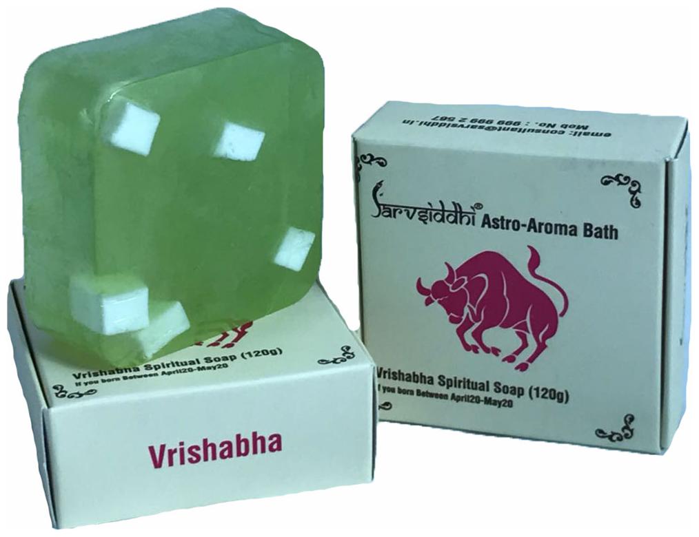 

SARVSIDDHI Vrishabha Astro Aroma Bath Natural Handmade Soap Set Of 3
