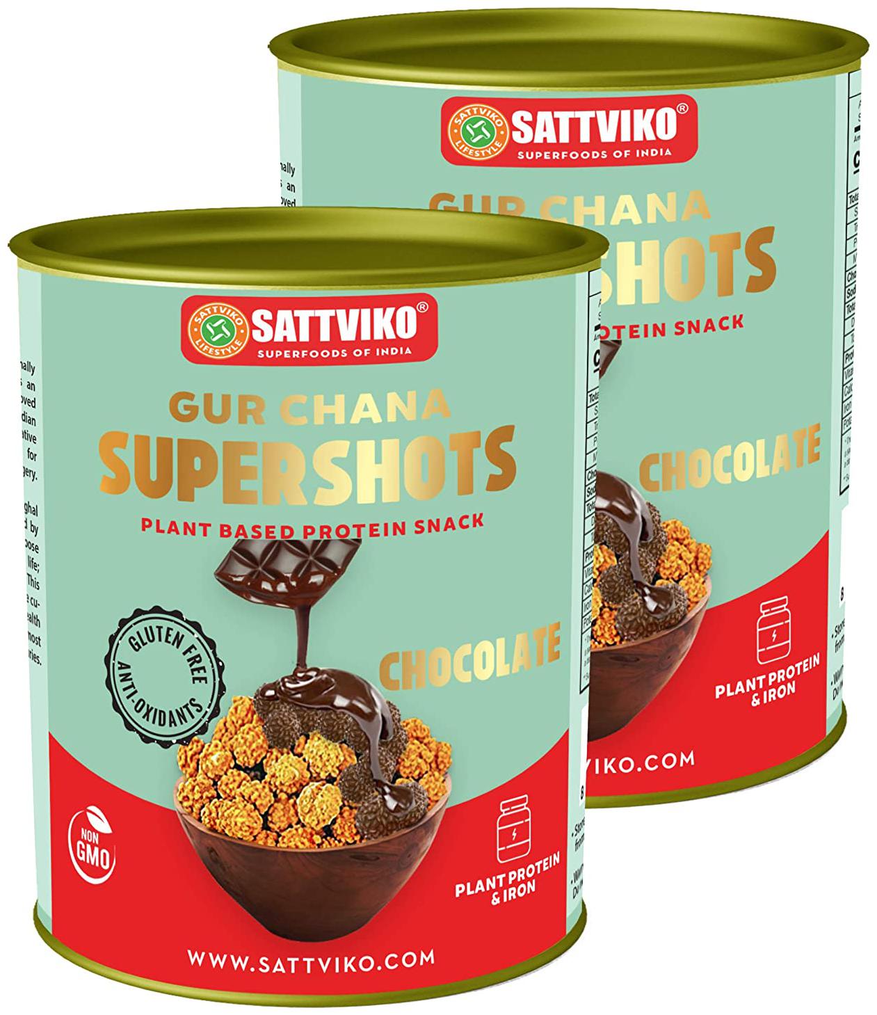 

Sattviko Chocolate Gur Chana Chocolates Gift Box 160 g (Pack of 2)