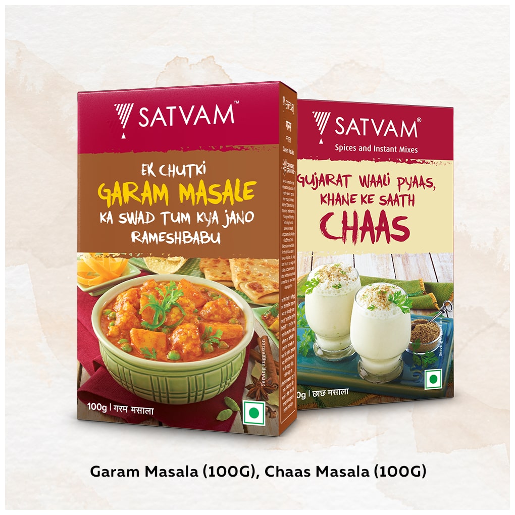 

Satvam Garam Masala 100g Chhas Masala 100g (Pack of 2)