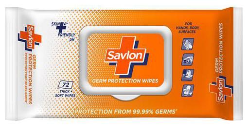 

Savlon Germ Protection Multipurpose Thick Soft Wet Wipes with Fliptop Lid 72 pcs