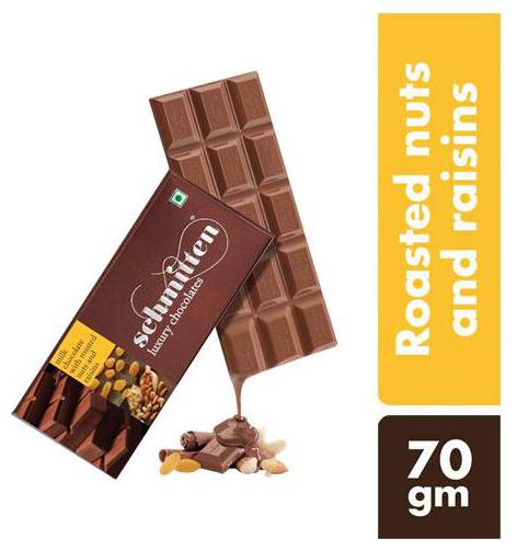 

Schmitten Milk Chocolate - With Roasted Nuts Raisins 70 g