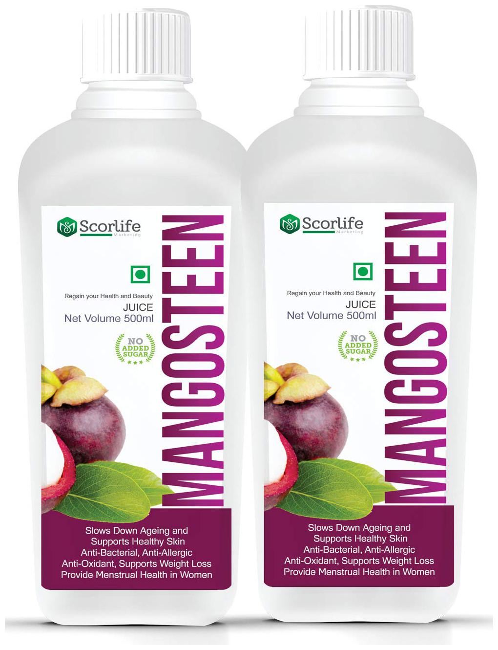 

Scorlife Mangosteen Juice-500ml No Added Sugar (Pack of 2)