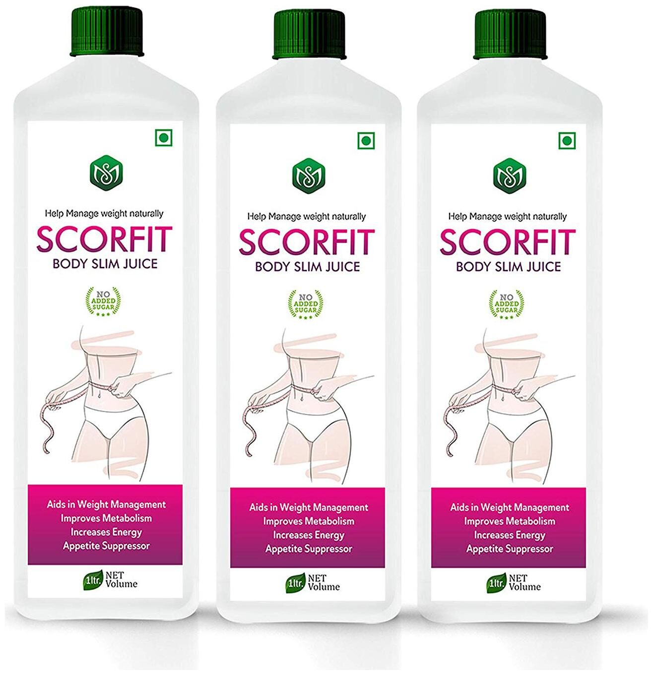 

Scorlife Scorfit Body Slim Juice 1000ml No Added Sugar (Pack of 3)