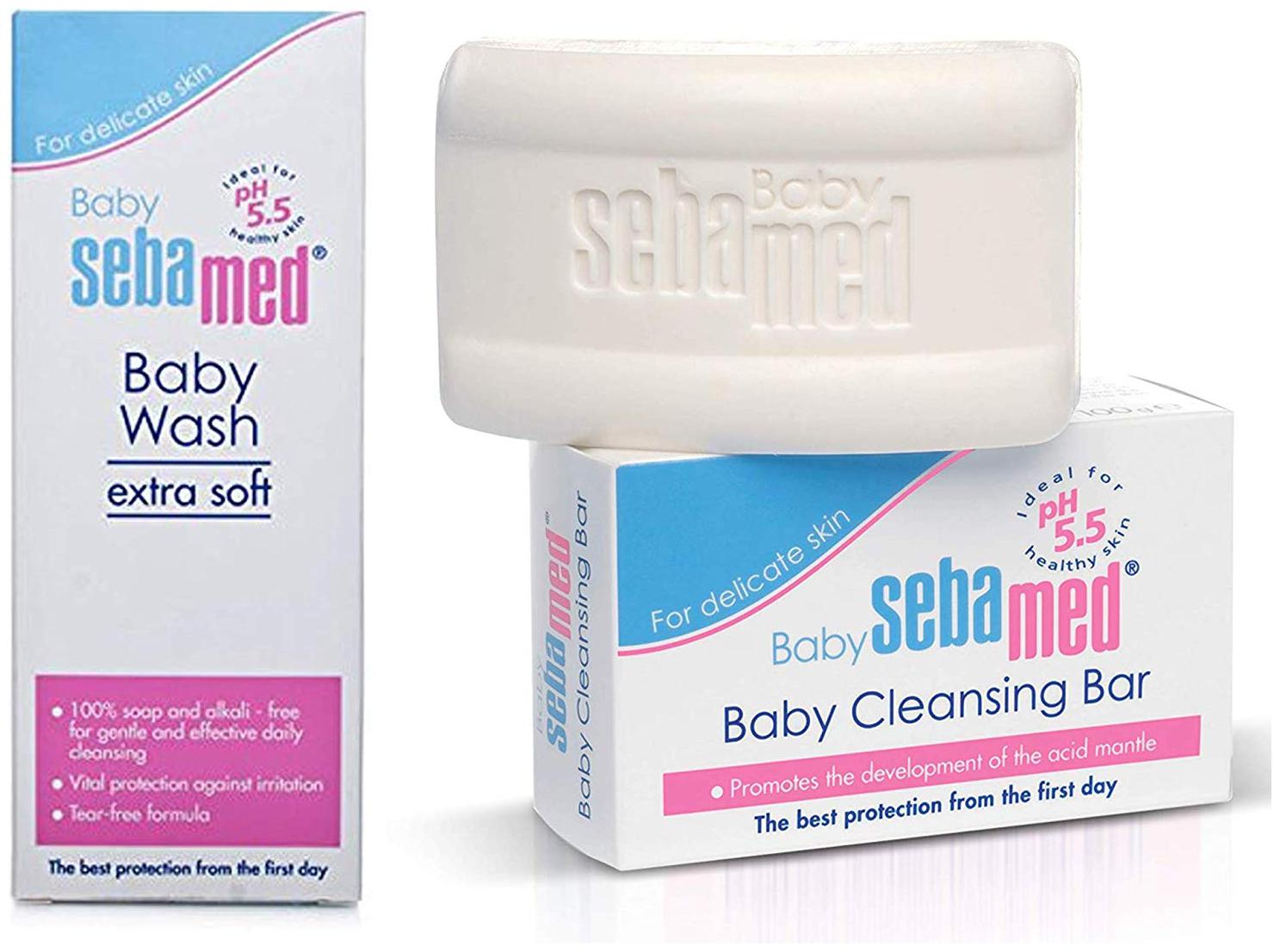 

Sebamed Baby Cream Extra Soft 200ml Baby Cleansing Bar 100g (Pack of 2)