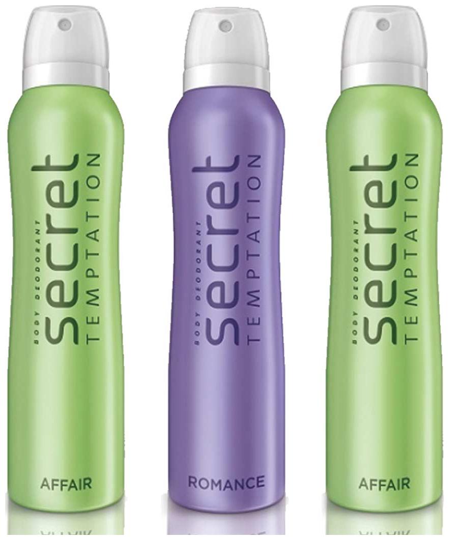 

Secret Temptation Affair And Romance Deodorant For Women 150 ml (Pack Of 3)