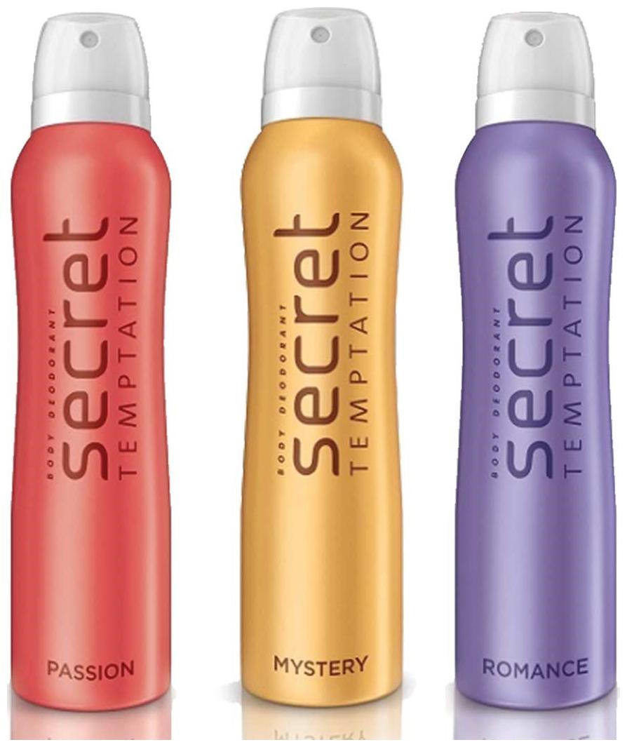

Secret Temptation Mystery Passion Romance Deodorant (Pack Of 3)